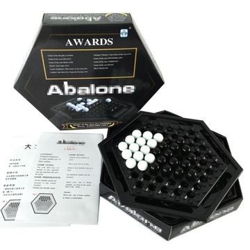 Портативный набор настольных игр Abalone в белом стиле