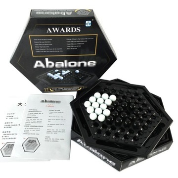 Портативный набор настольных игр в белом стиле Abalone