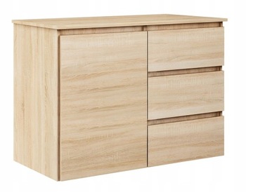 KOMODA 90CM MEGAN K2 DĄB SONOMA SZUFLADY SZAFKA