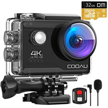 KAMERA SPORTOWA WIFI 20MP 4K 60FPS FULL HD CZARNY 32GB KARTA