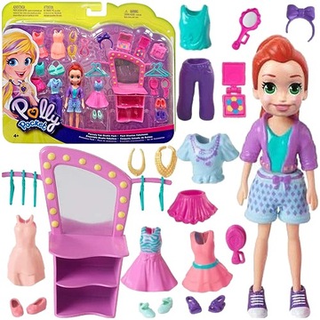 LALECZKA POLLY POCKET UBRANKA AKCESORIA TOALETKA GBF85 GBF87 PRZYJACIÓŁKI