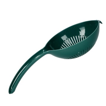 CEDZAK SITKO KUCHENNE PLASTIKOWE Z RĄCZKĄ ZIELONY