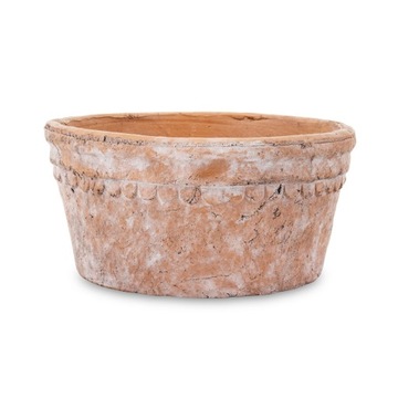 Osłonka cementowa ceglasta 25x12cm doniczka niska