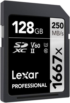 LEXAR Pro 1667X SDXC UHS-II U3 R250/W120 128G