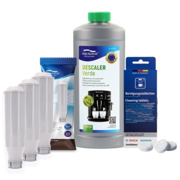 3x filtr AL-TES46 pro kávovar Bosch kapalina Verde 1 l čisticí tablety