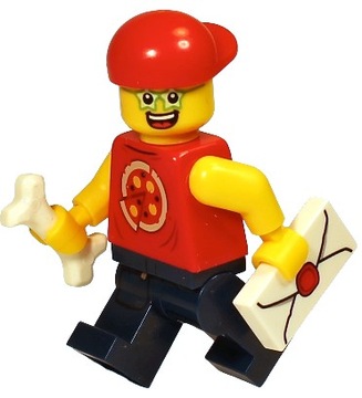 Lego figurka z listem i kością NOWY J318