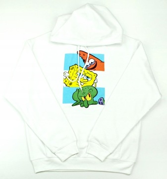 Bluza męska z kapturem Nickelodeon Spongebob Kanciastoporty r. M kieszeń
