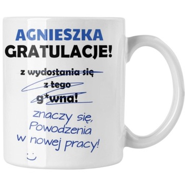 KUBEK POŻEGNANIE KOLEGI KOLEŻANKI Z PRACY IMIĘ