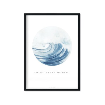 Plakat A4 Podróże Dekoracje Domu Napis Morze Ocean Enjoy every moment