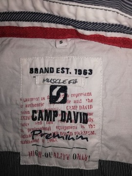 CAMP DAVID MUSCLE FIT koszula w paski S sportowa