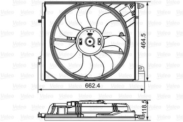 VENTILÁTOR CHLADIČŮ 696881 VALEO RENAULT MEGANE