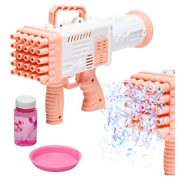 BAZOOKA PISTOLET MASZYNA DO BANIEK MYDLANYCH GENERATOR DLA DZIECI + PŁYN
