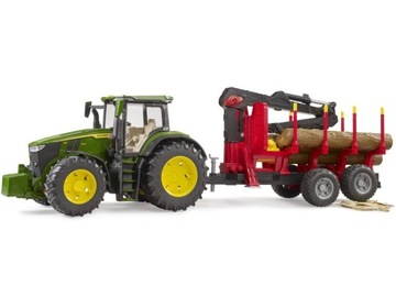 Трактор John Deere 7R 350 с лесозаготовительным прицепом BRUDER 03154