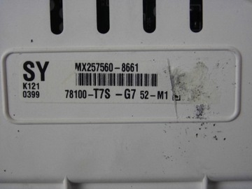 HONDA HR-V HRV II 2015-2021 1.5 BENZÍN PŘÍSTROJOVÁ DESKA 78100-T7S-G752-M1