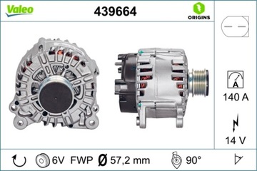 ALTERNÁTOR AUDI A1 A3 A4 B6 B7 A8 D4 Q3 TT CHRYSLER SEBRING DODGE AVENGER