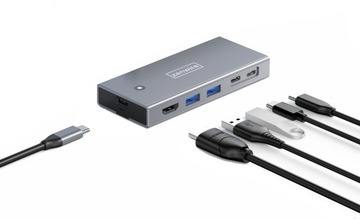 Корпус HUB Карманный твердотельный накопитель M2 NVME PCIe SATA USB-C 3.2 Адаптер HDMI M.2