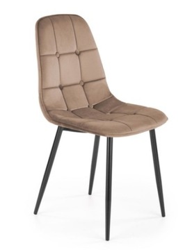 Krzesło K417 beżowy VELVET nogi czarne / Halmar