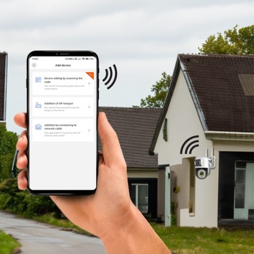 ДВОЙНАЯ WIFI IP УМНАЯ НАРУЖНАЯ ВРАЩАЮЩАЯСЯ КАМЕРА QHD С ПРИЛОЖЕНИЕМ ЗУМА 4 МП
