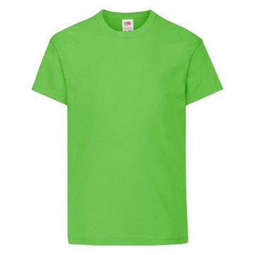 T-shirt dziecięcy Fruit of the loom bawełna ORIGINAL limonka rozmiar 128