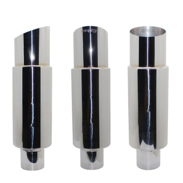 Концевой глушитель Eplus, серебристый, 57 мм