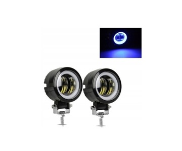 REFLEKTOR HALOGEN LAMPA LED CREE RING MOTOCYKL x2