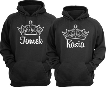 BLUZY dla par KOMPLET BLUZ DLA PAR TWOJE IMIĘ
