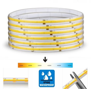 Taśma LED COB 8W WODOODPORNA IP66 4000K NEUTRALNA