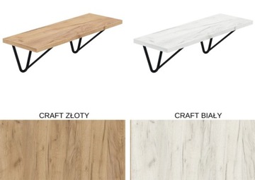 PÓŁKA WISZĄCA LOFT PINO DO SALONU SYPIALNI BIURA 50 CM