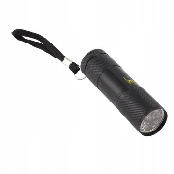 Mała latarka UV 9 Led 395nm fioletowa latarka