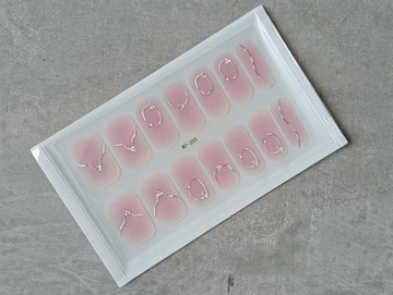 Гелевые наклейки для ногтей, таких как гибридные мраморные обнаженные серебряные стразы