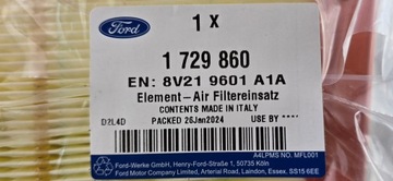 FILTR VZDUCHU 1.25 1.4 1.6 B-MAX FIESTA 08- ORIG.