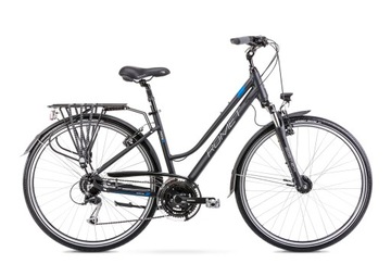 Rower trekkingowy ROMET GAZELA 5 2023 czarno-niebieski, 20, 28, nd., kobiet