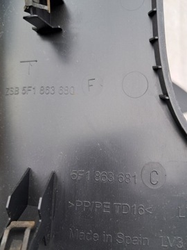 PODŁOKIETNIK TUNELK ŚRODKOWY SEAT LEON 3 LIFT KOMPLET 5F0863243A