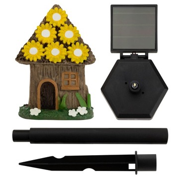 СВЕТОДИОДНАЯ НАРУЖНАЯ СОЛНЕЧНАЯ САДОВАЯ ЛАМПА, ПРИВОДИМАЯ В СКАЗОЧНОМ ДОМЕ