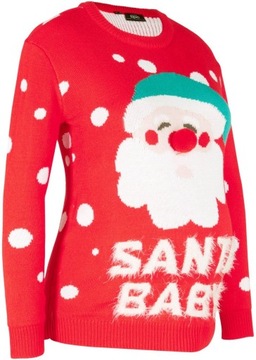 44/46 Bonprix BPC SWETER BOŻONARODZENIOWY CIĄŻOWY arc