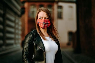 MASK хлопковая маска STREETWEAR TARTAN резинки