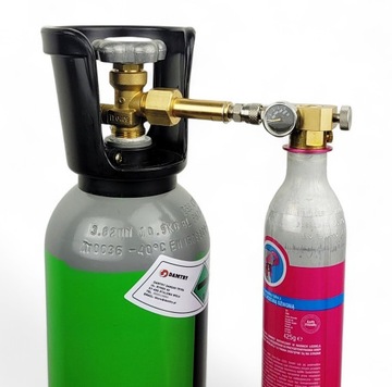 Баллон с CO2 8I с полным сифоном + шарнир Alfa Pivot для быстрого подключения Sodastream