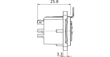 Разъем XLR панели Roxtone RX3FD-NT