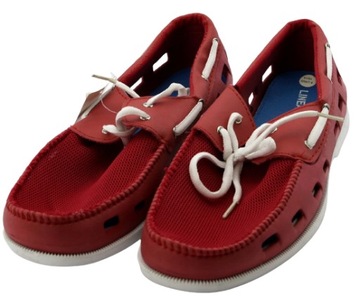 Buty męskie mokasyny wodoodporne Linea Uomo PLAŻA BASEN r. XL 46 Czerwone