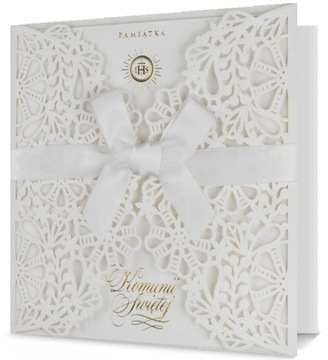 Prezent Kartka Pamiątka na Komunię elegancka. H805