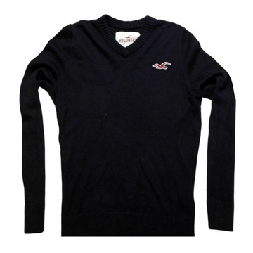 HOLLISTER _ IDEALNY CIEPŁY SWETER Z LOGO _ S/M