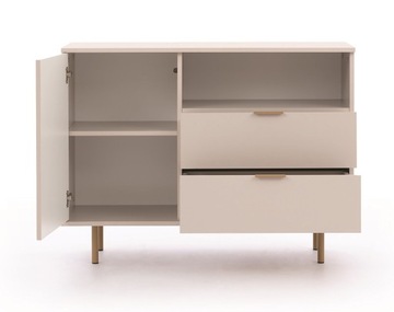 Комплект мебели для гостиной, стенка, рифленый фасад, NEVOY кашемир