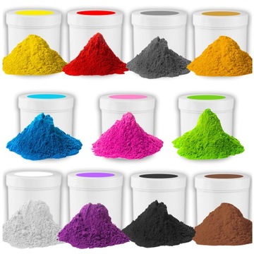 BARWNIK SPOŻYWCZY ZESTAW BARWNIKÓW SPOŻYWCZYCH W PROSZKU ZŁOTY + 10 KOLORÓW