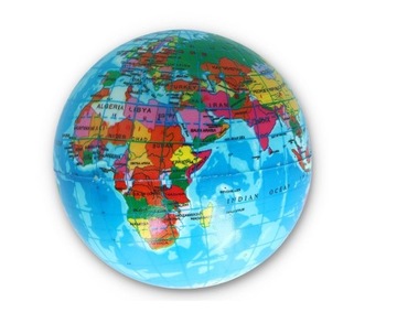 PIŁKA GLOBUS MIĘKKA 7cm 6P