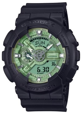 Спортивные черные мужские часы на ремешке Casio G-Shock GA-110CD + ГРАВИРОВКА