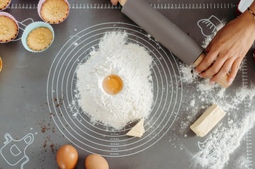 СИЛИКОНОВАЯ ДОСКА + РОЛИК 2в1 КУХОННЫЙ КОВрик НАБОР СИЛИКОНОВЫХ ПОДКЛАДОК ДЛЯ КУХОННОГО КОВРИКА