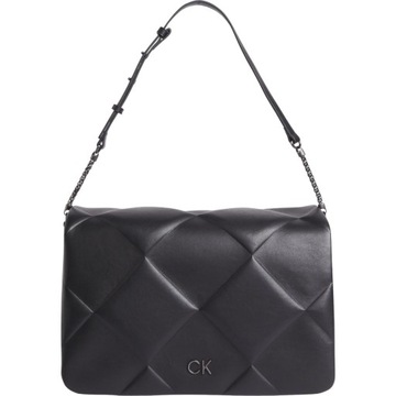 CALVIN KLEIN TOREBKA DAMSKA RE-LOCK QUILT CZARNA