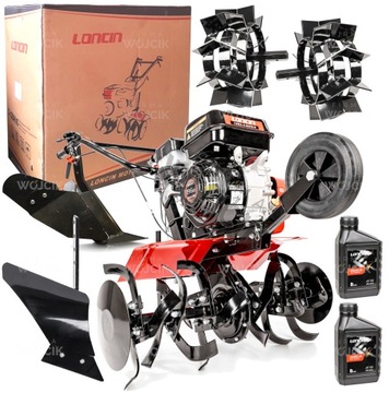GLEBOGRYZARKA SPALINOWA Loncin + ZESTAW FARMER XL - KOŁA ŻELAZNE + OSPRZĘT