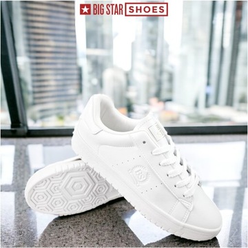 sneakersy Damskie Białe trampki Big Star ekoskóra buty sportowe NN274577 39