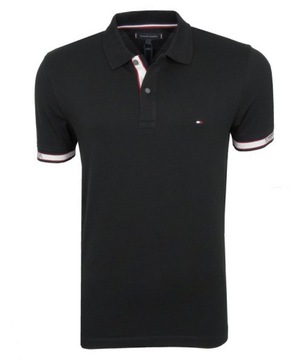 TOMMY HILFIGER polo męskie, czarne, S